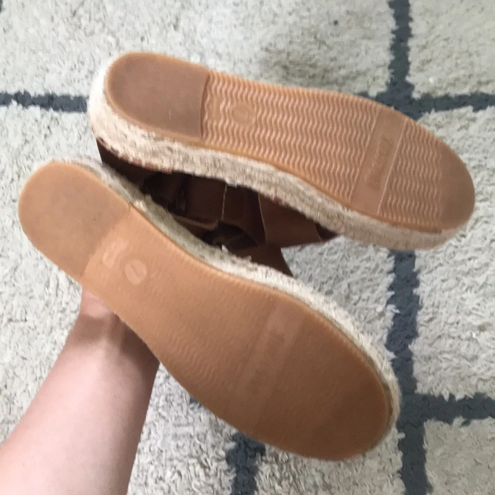Soludos espadrille platform sandal tan leather size 7 - Picture 5 of 7